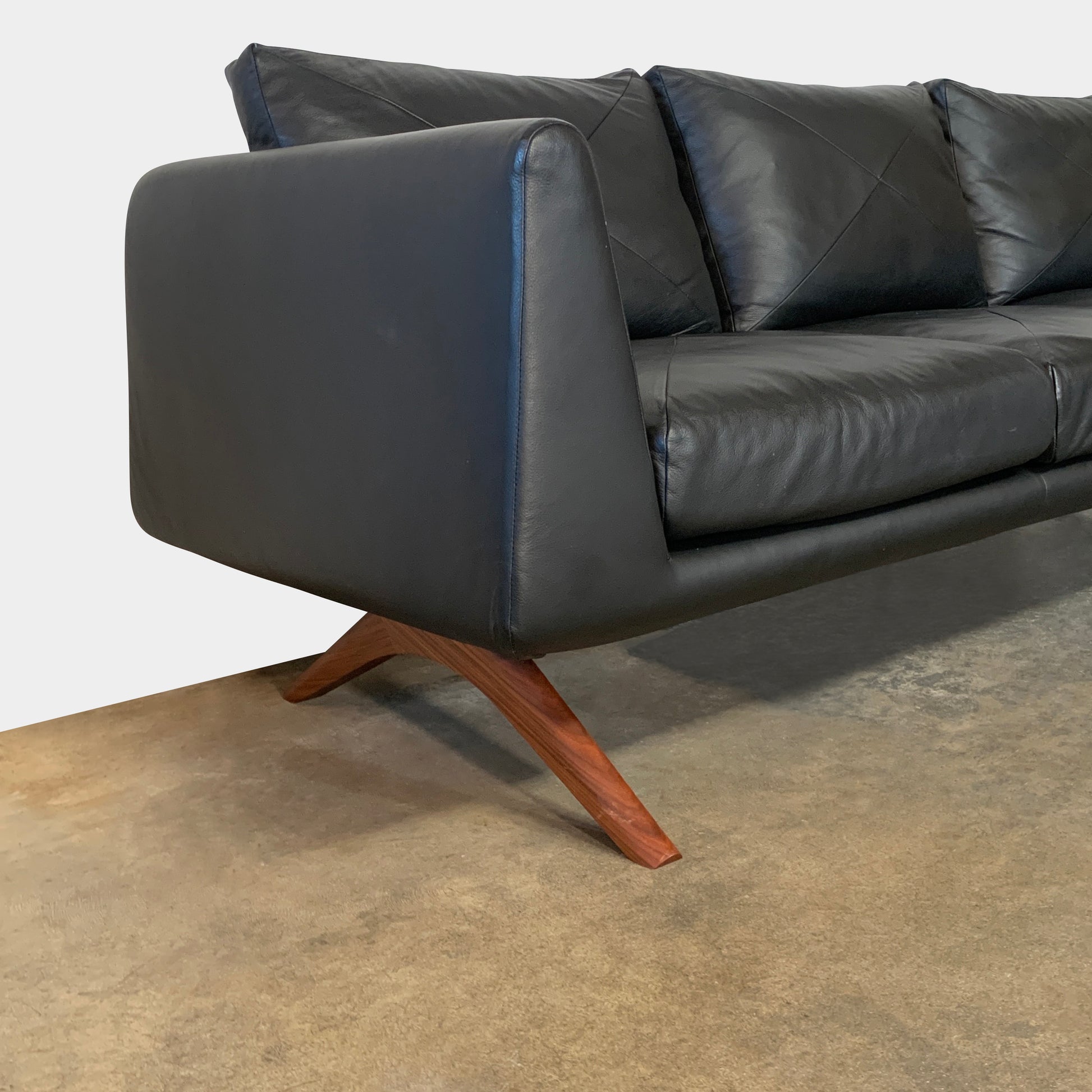 Hepburn Leather Sofa, Sofas - Modern Resale