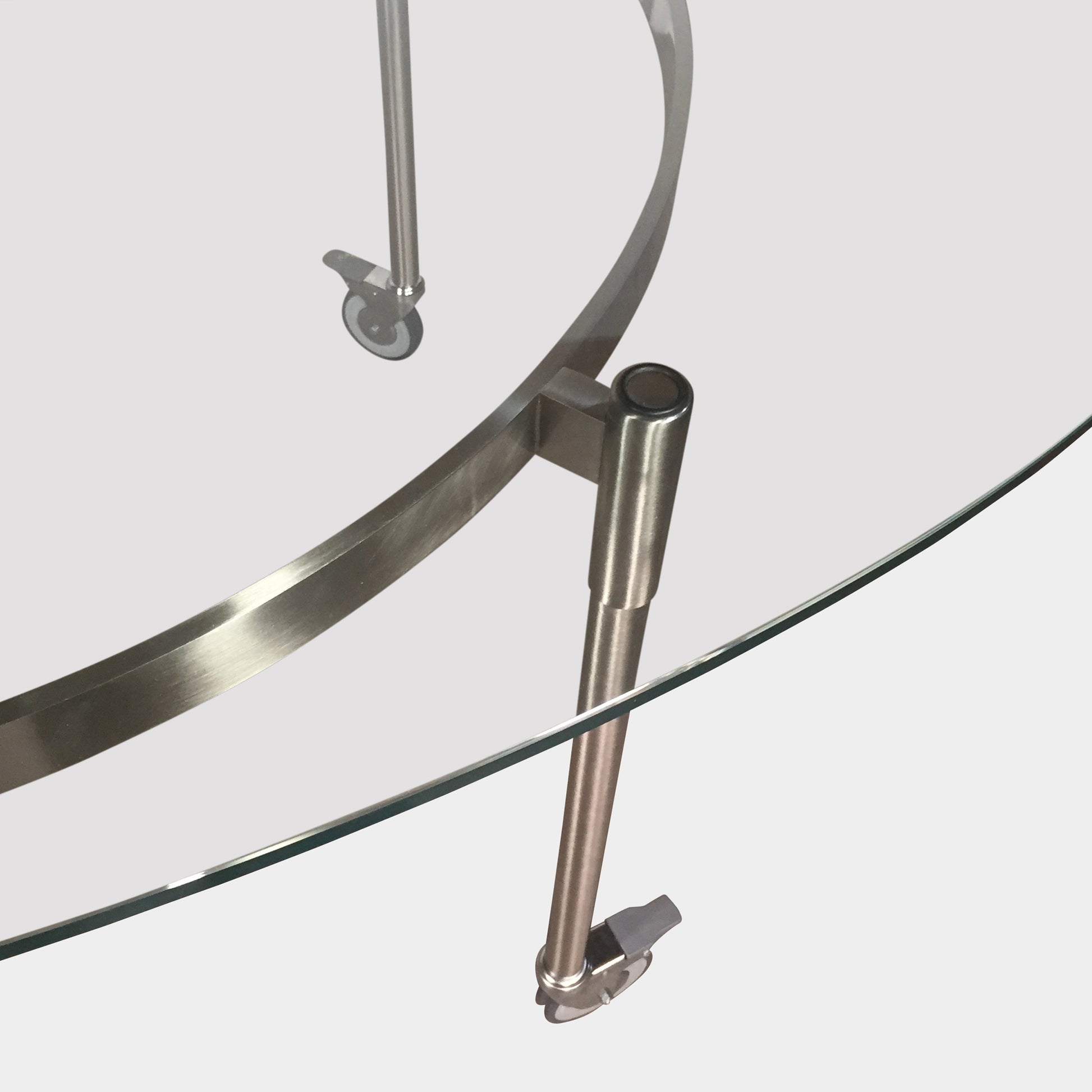 The Driade Ito Dining Table from Driade offers adaptability with its mobile design on wheels, making it easy to move around. It features a chrome base for a sleek and modern look.