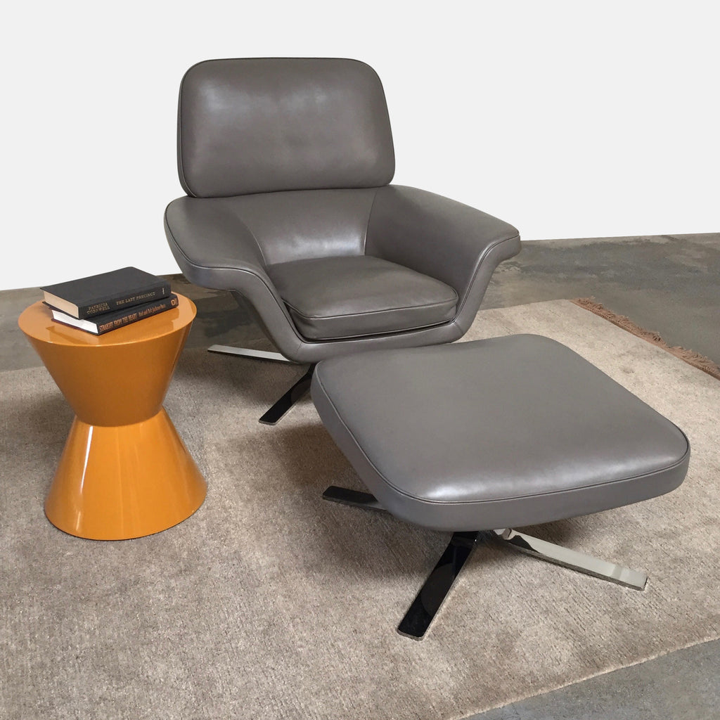 Blake Lounge Chair & Ottoman, Chair & Ottoman - Modern Resale