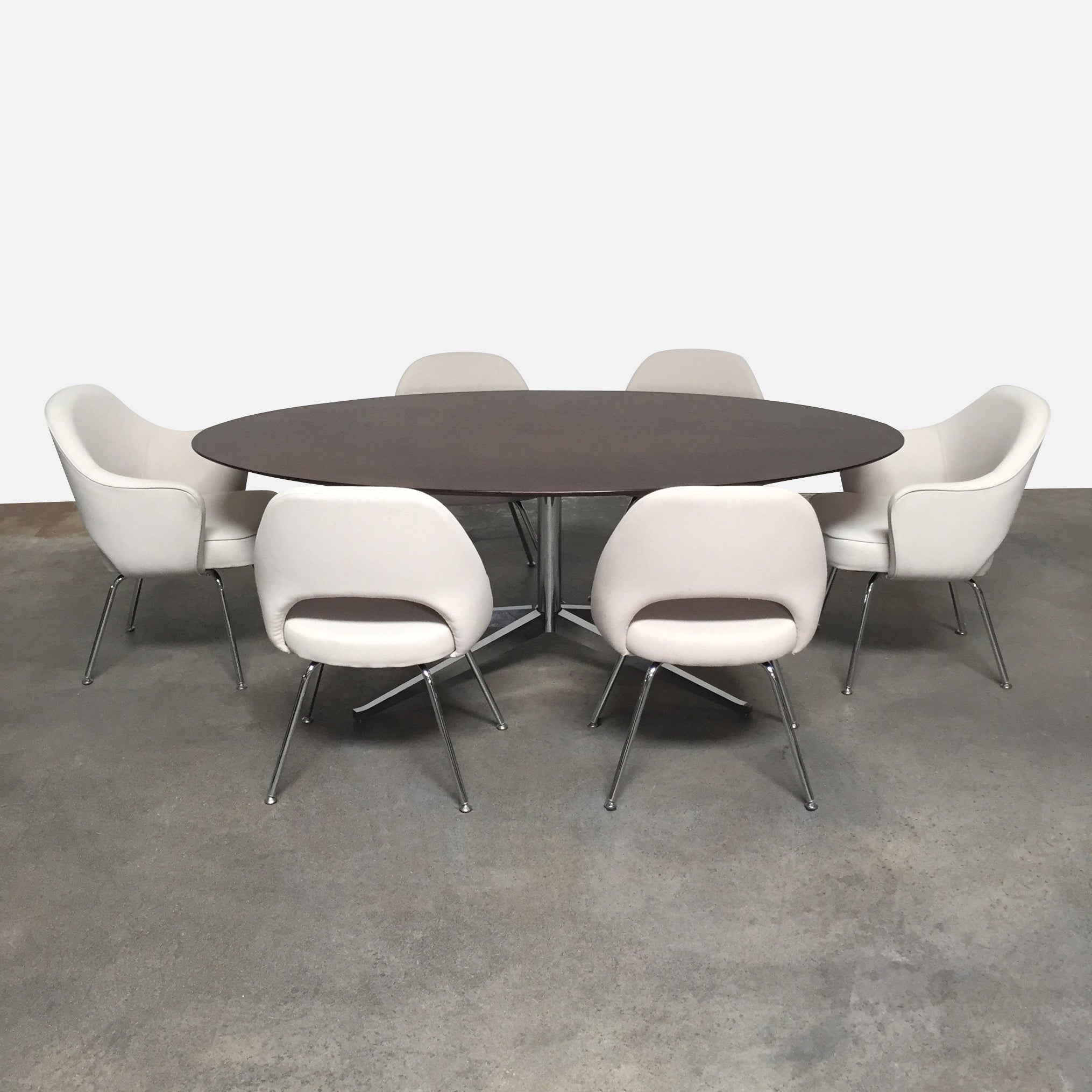 Elliptical Oval Dining Table, Dining Table - Modern Resale