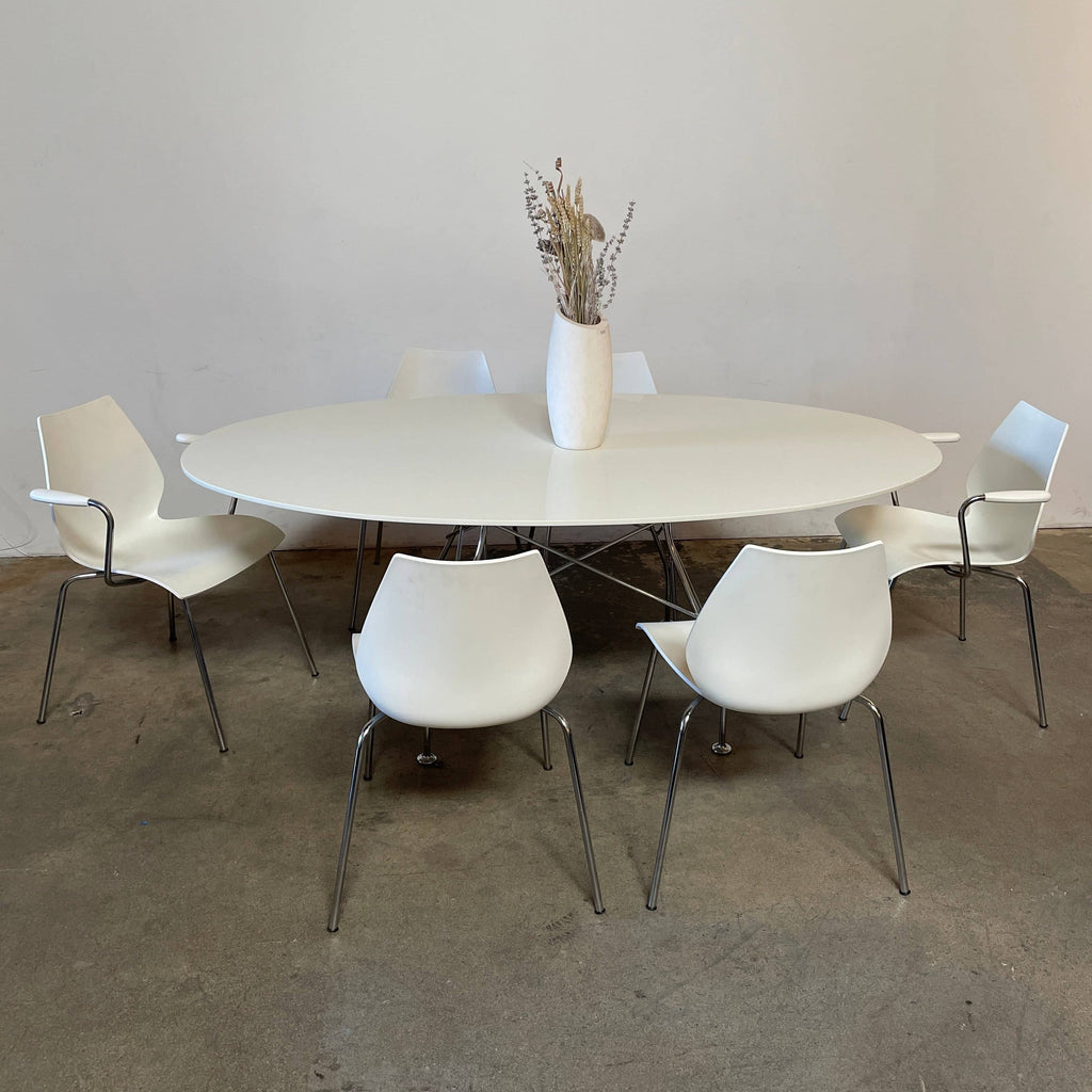 Glossy Oval Dining Table, Dining Tables - Modern Resale