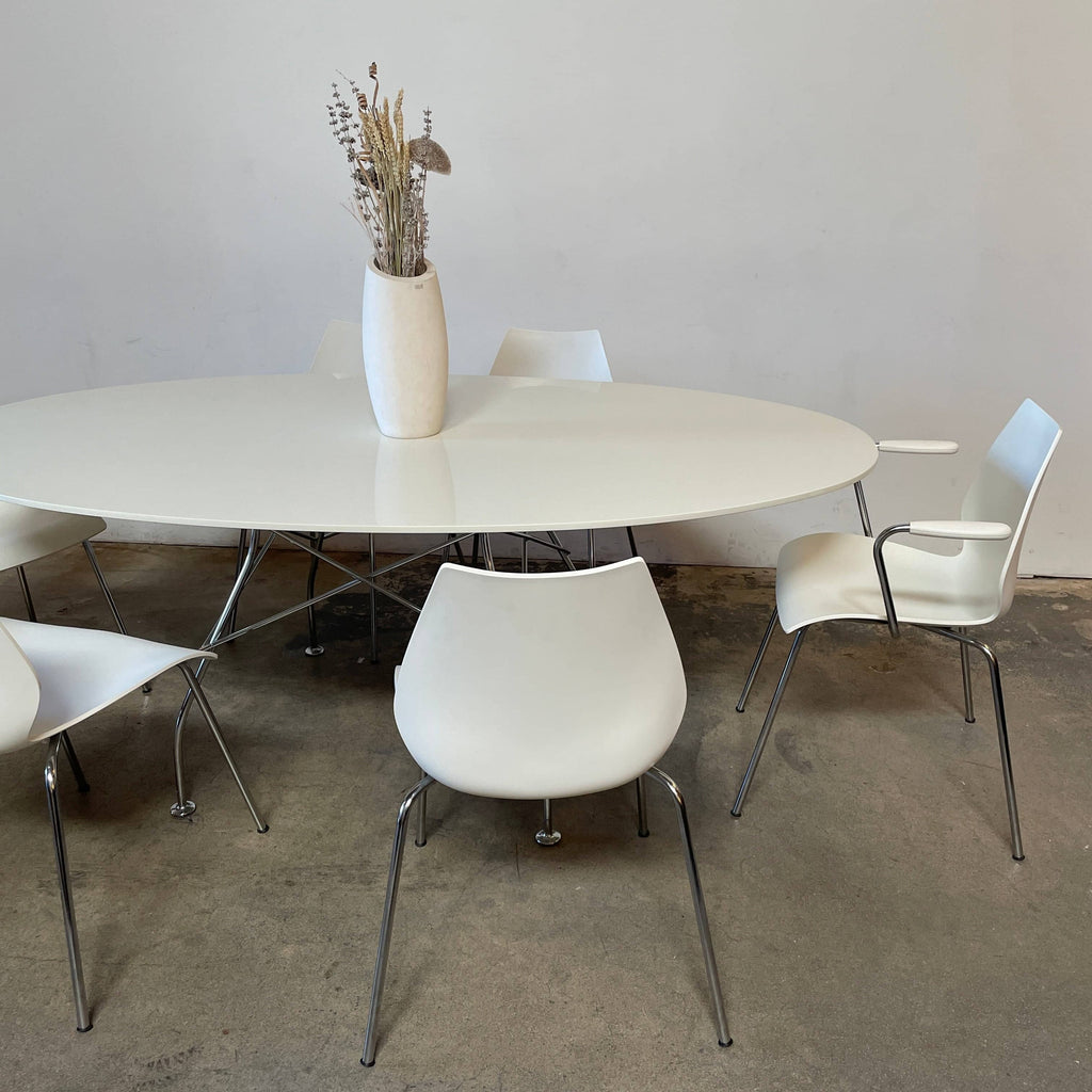 Glossy Oval Dining Table, Dining Tables - Modern Resale