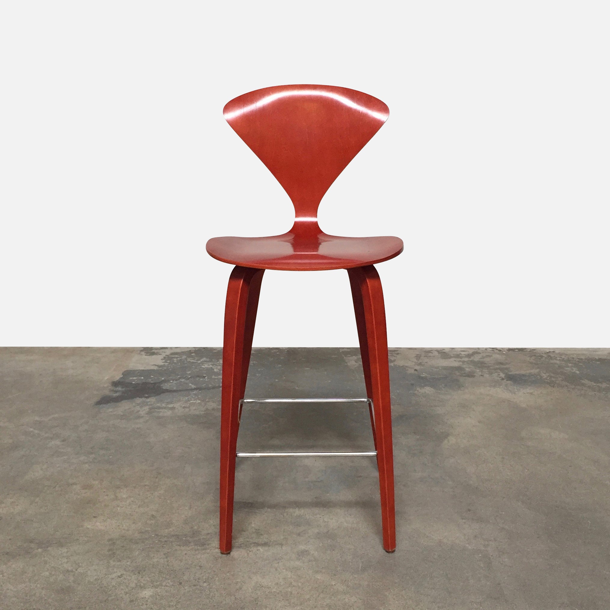 A pair of Cherner Counter Stools on a white background by Cherner Chair Company.
