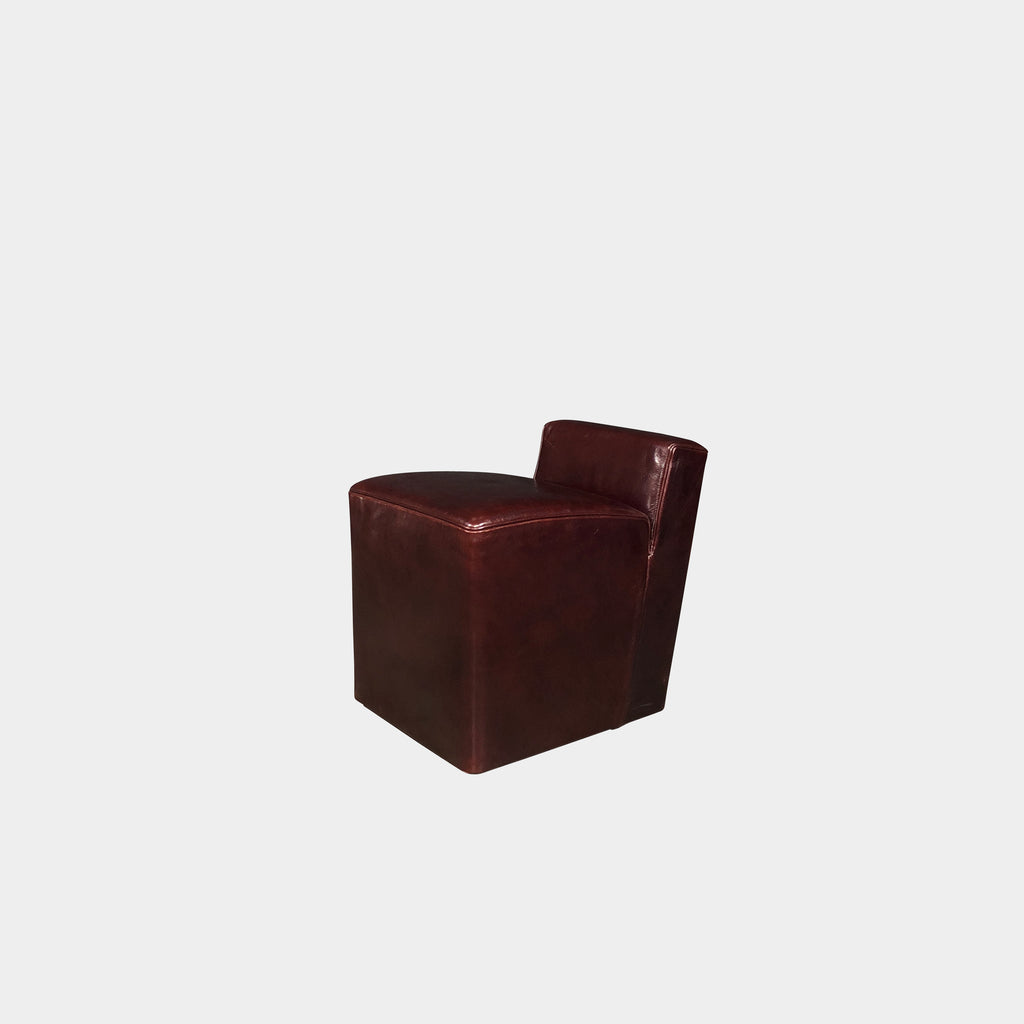 Leather Stool / Side Chair, Stool - Modern Resale