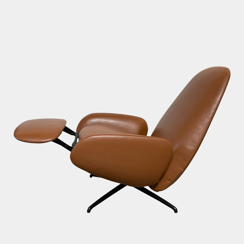 A comfortable Vala Leather Recliner lounge chair by DWR.