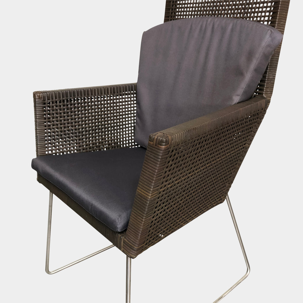Brown Woven Outdoor Chair, Outdoor Chair - Modern Resale