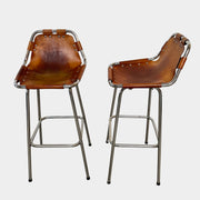 A pair of Dal Vera Les Arcs Bar Height Stool Set on a white background.