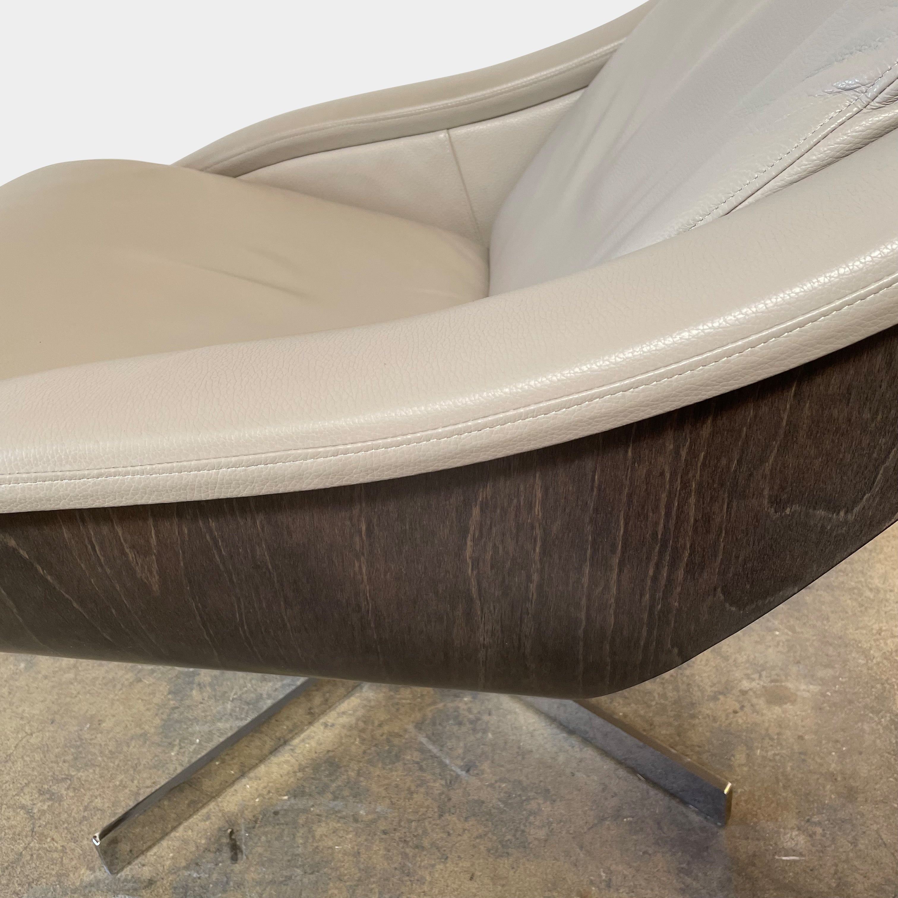 Bakea Swivel Chair with Ottoman, Chair & Ottoman - Modern Resale