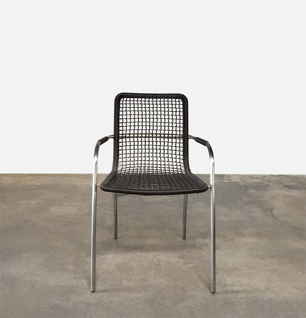 Brown Plastic Mesh Indoor | Outdoor Dining Chair, Dining Chair - Modern Resale