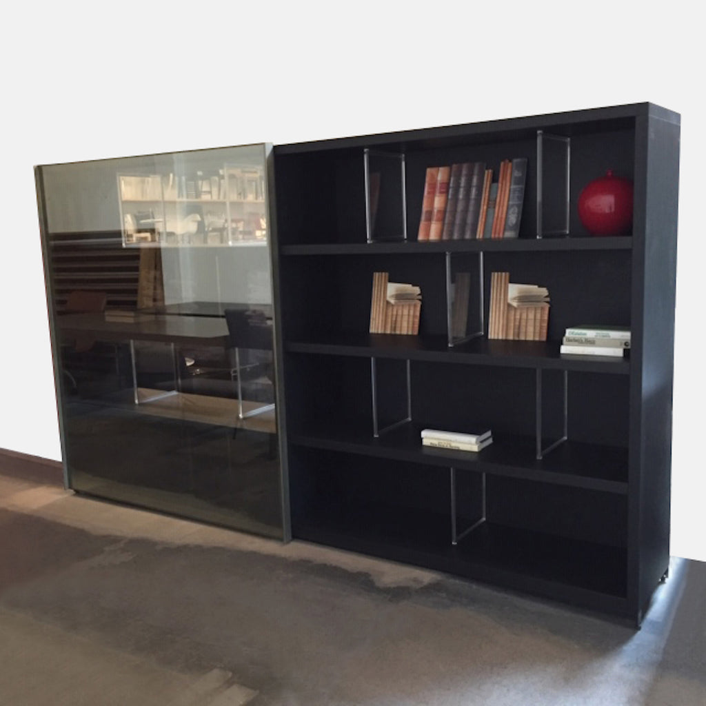 Mida Bookcase with Sliding Door, Bookcase - Modern Resale
