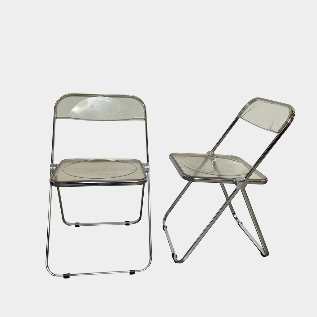 A pair of sturdy Castelli Plia Folding Chairs.