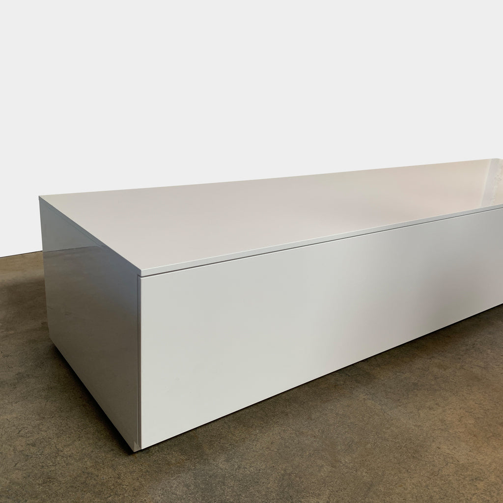 WHITE LOW CONSOLE, Console, media storage - Modern Resale