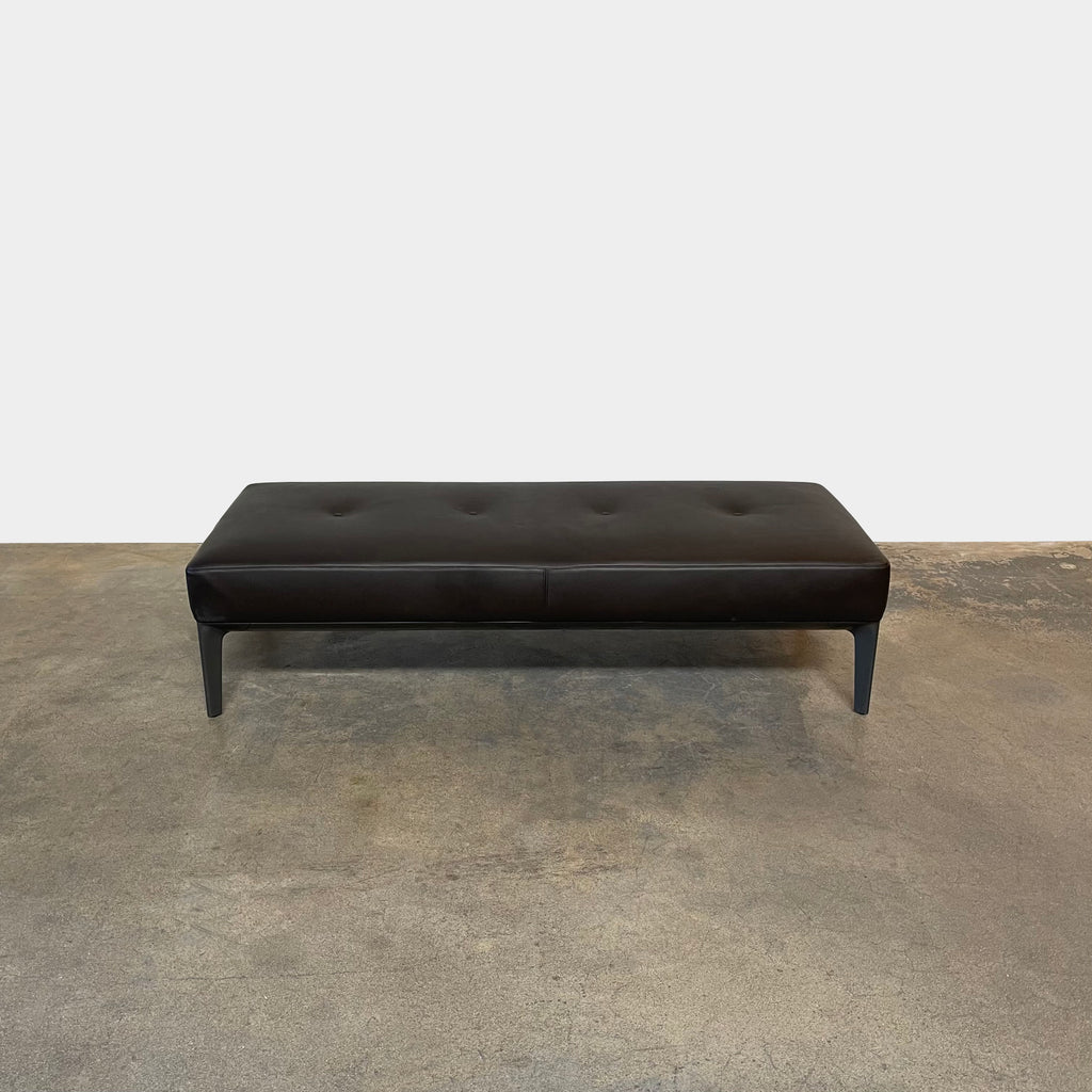 Euston Leather bench, Benches - Modern Resale