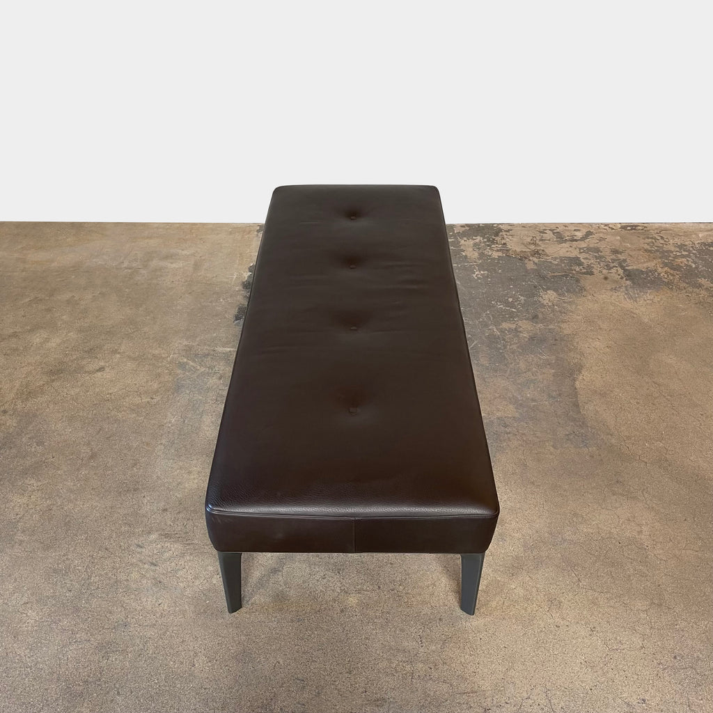 Euston Leather bench, Benches - Modern Resale