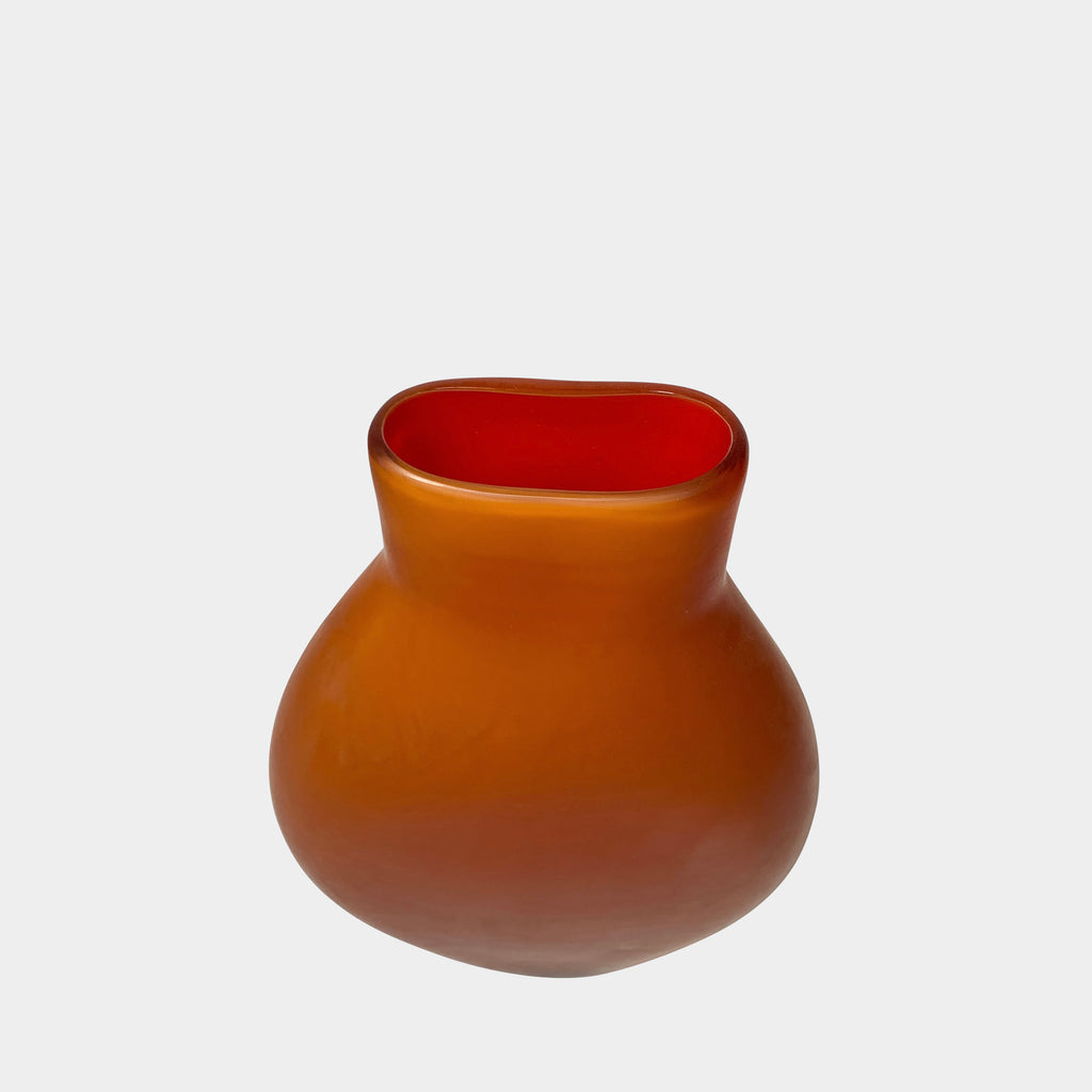 Amber vase, Matte, vase - Modern Resale