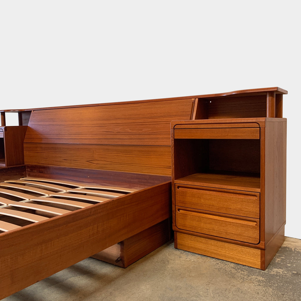 Danish Queen Bed with Nightstands, Beds - Modern Resale