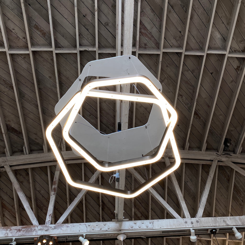 Light Ring Polygonal Suspension Light, Ceiling Light - Modern Resale