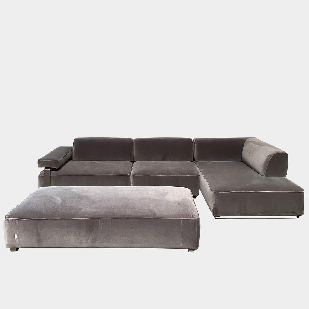 Cannes Right-Chaise Sectional + Ottoman, Sectional - Modern Resale