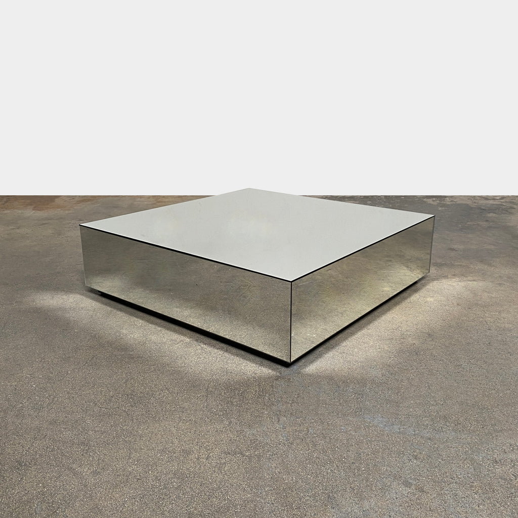 Mirrored Square Coffee Table, Coffee Table - Modern Resale