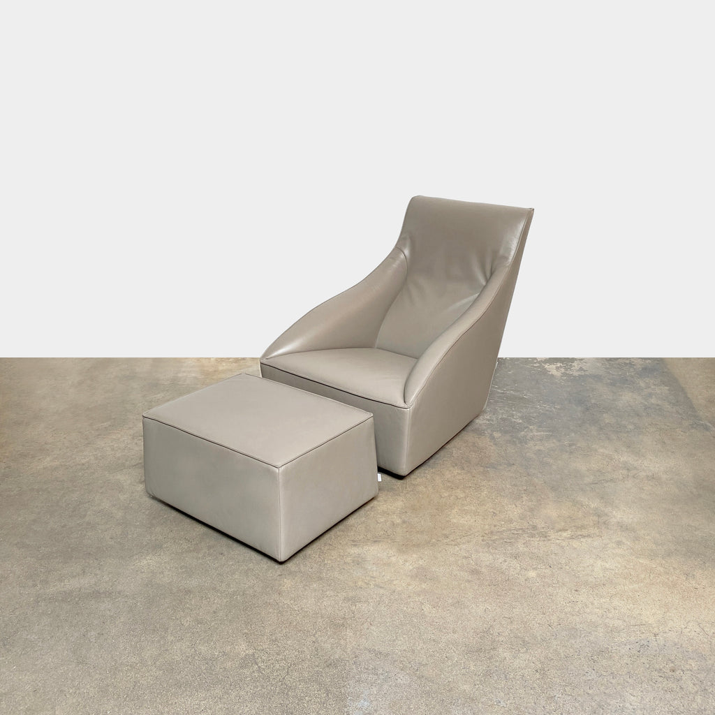 Doda Armchair + Ottoman, Chair & Ottoman - Modern Resale