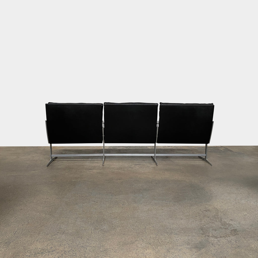 A Preben Fabricius & Kastholm BO 563 Three Seat Leather Sofa (ON HOLD) against a white background.