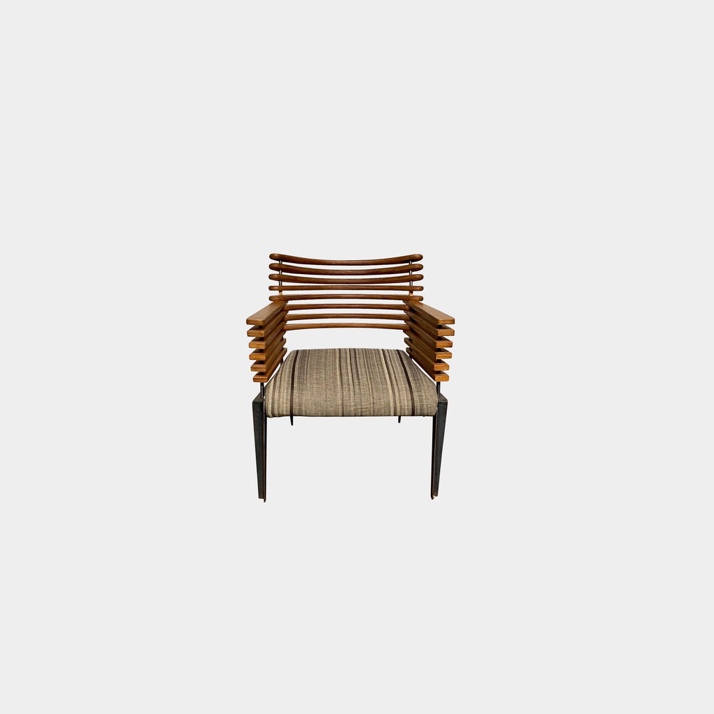 Wooden Chair with Fabric, Armchair - Modern Resale