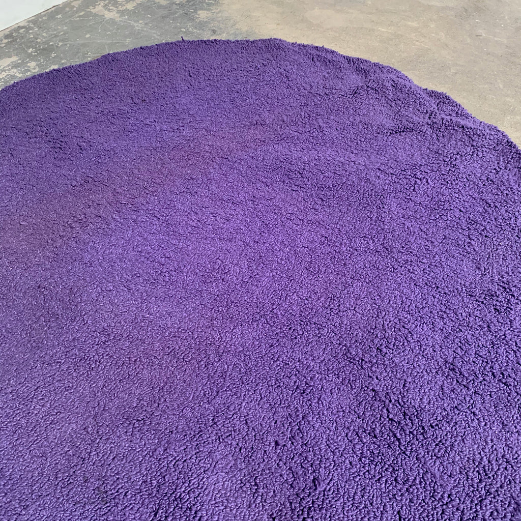 Purple Wool Round Rug, Rug - Modern Resale