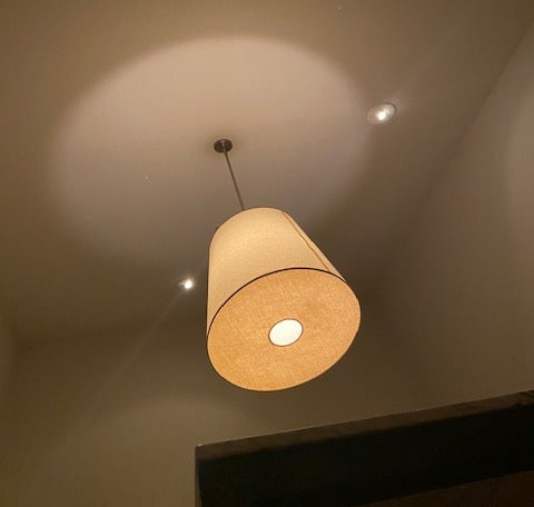Off White Lampshade Suspension Light, Suspension Lights - Modern Resale
