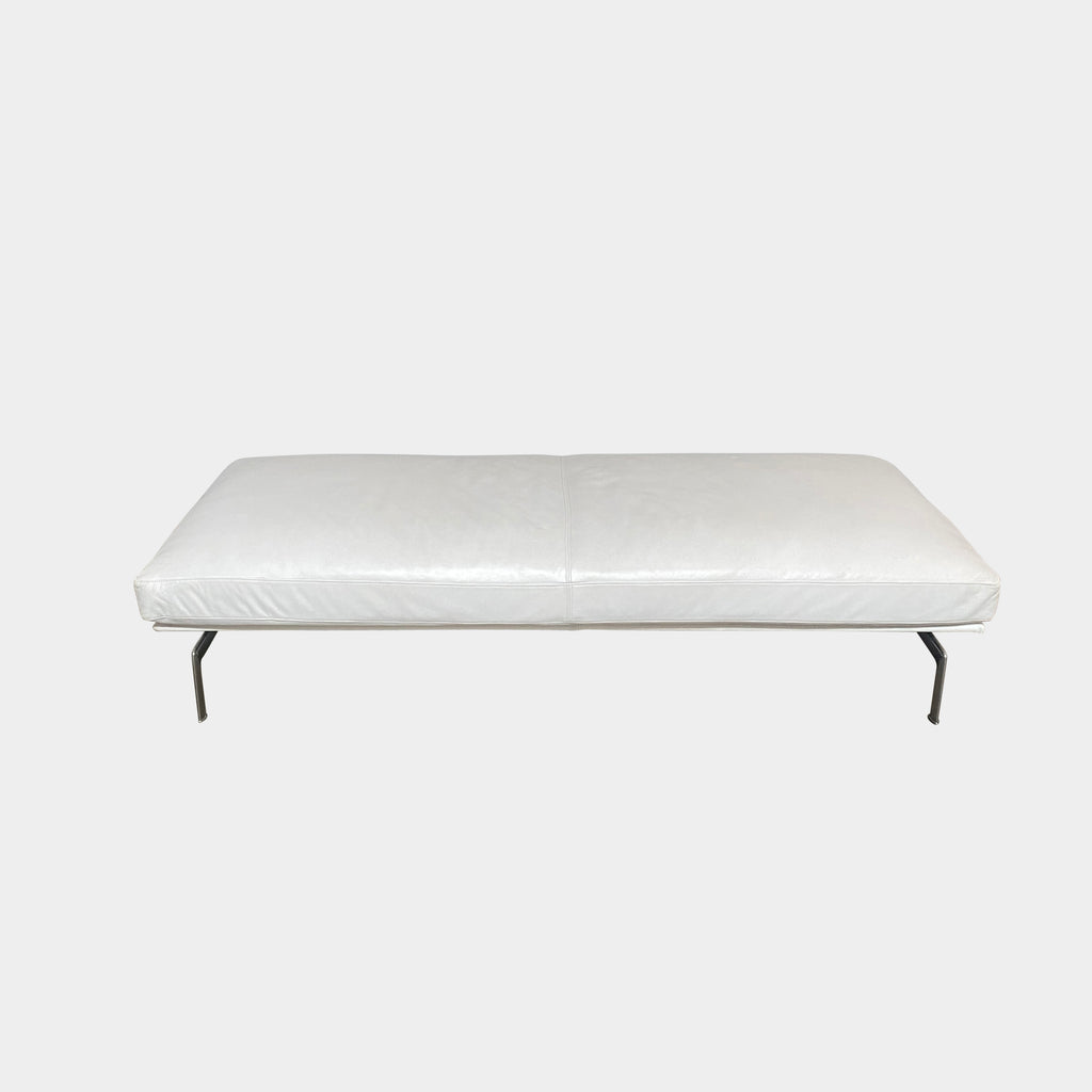 Diesis White Leather Bench, Benches & Ottomans - Modern Resale
