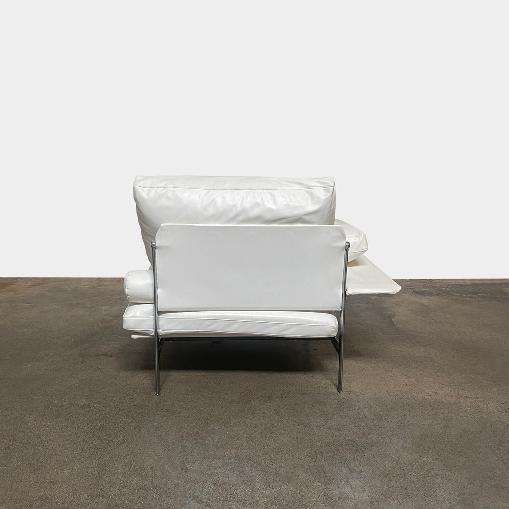 Diesis White Leather Chaise Lounge, Chaise Lounges - Modern Resale