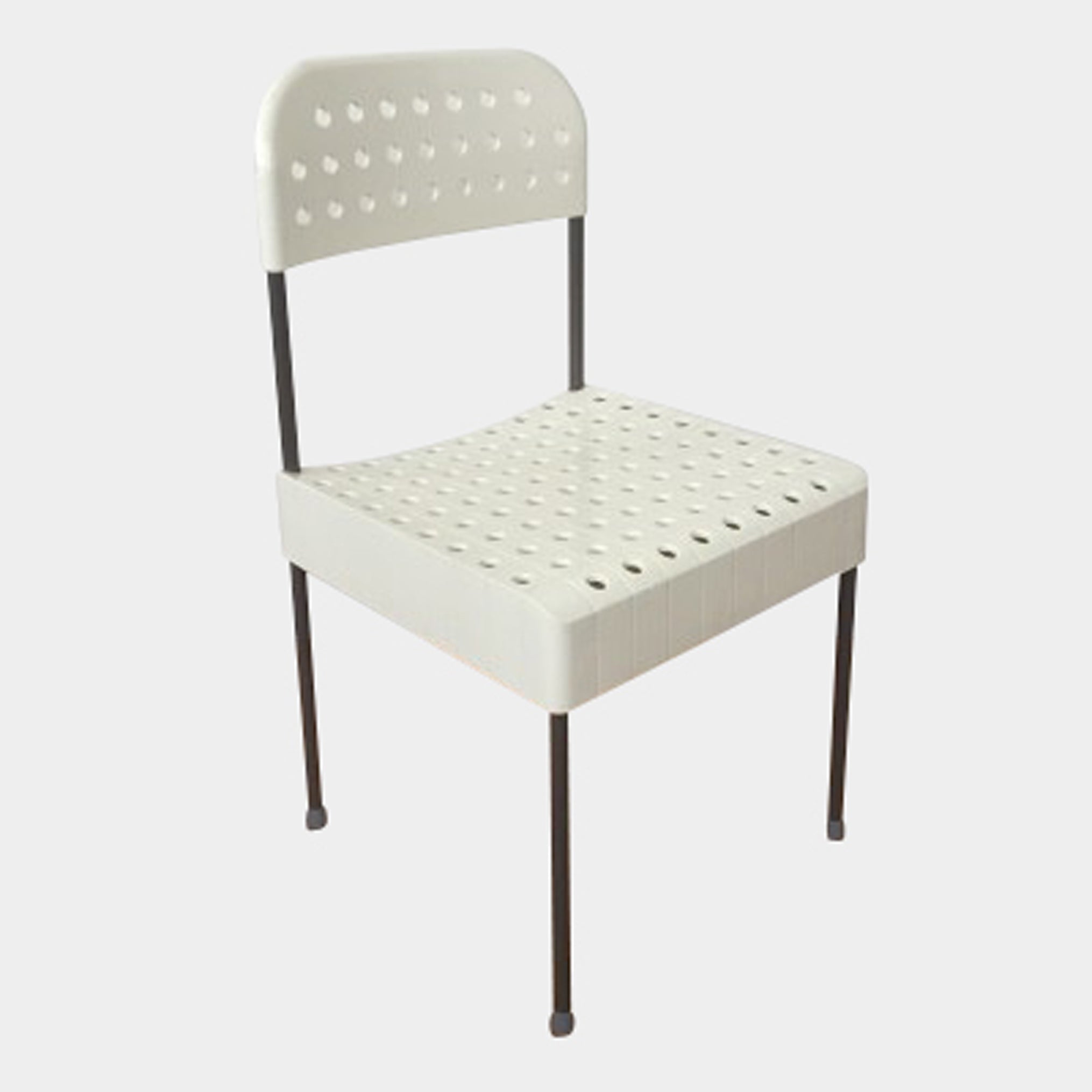 Driade White Mid Century 'Box' Chair by Enzo Mari | LA