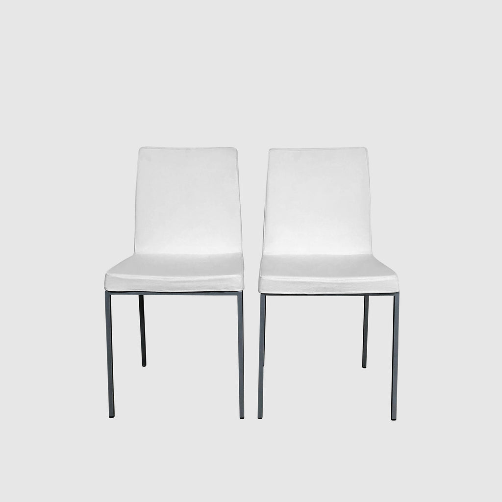 White Fabric Dining Chair (set of 4), Dining Chair - Modern Resale