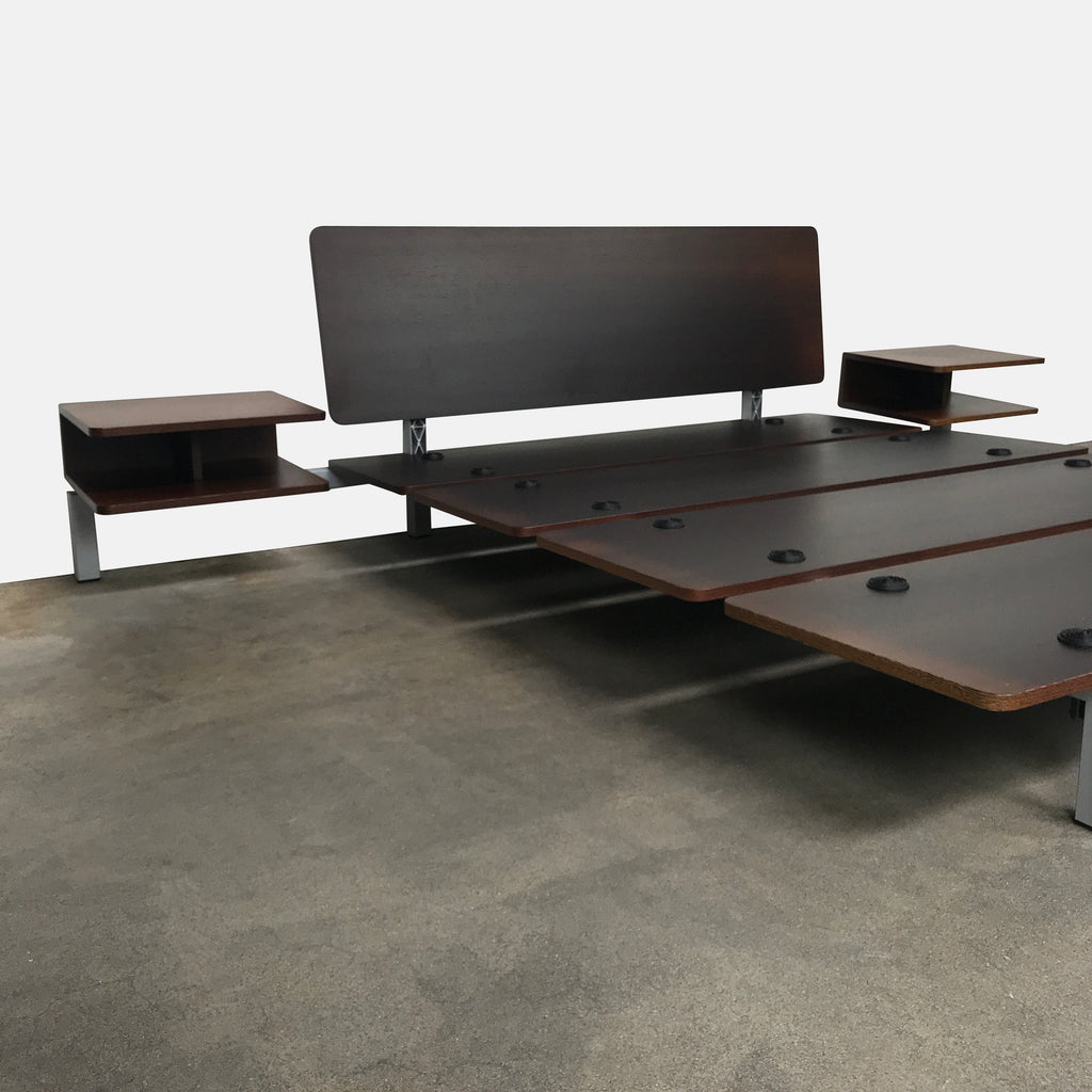 Xen Queen Platform Bed w/ Bedside Tables, Beds - Modern Resale
