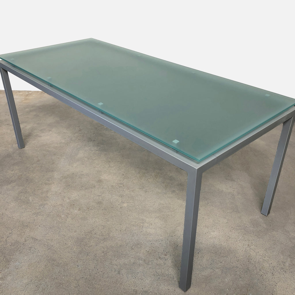 Frosted Glass Dining Table, Dining Table - Modern Resale