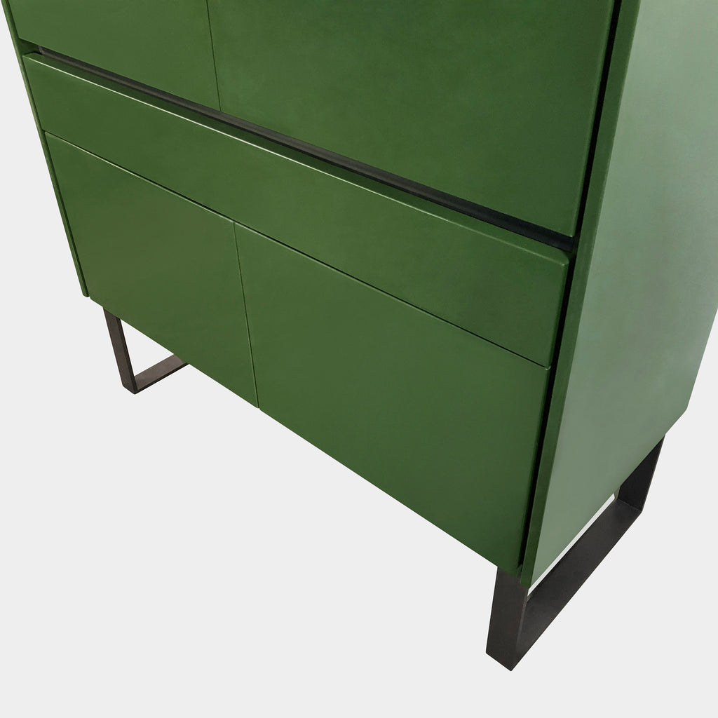 Green Lacquer Storage Unit, Console - Modern Resale
