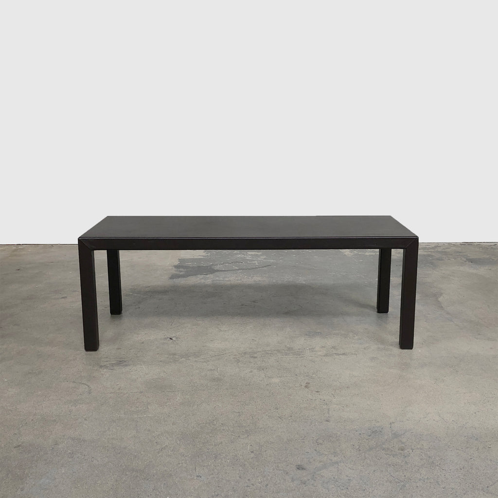 Brown Leather Bench, Bench - Modern Resale