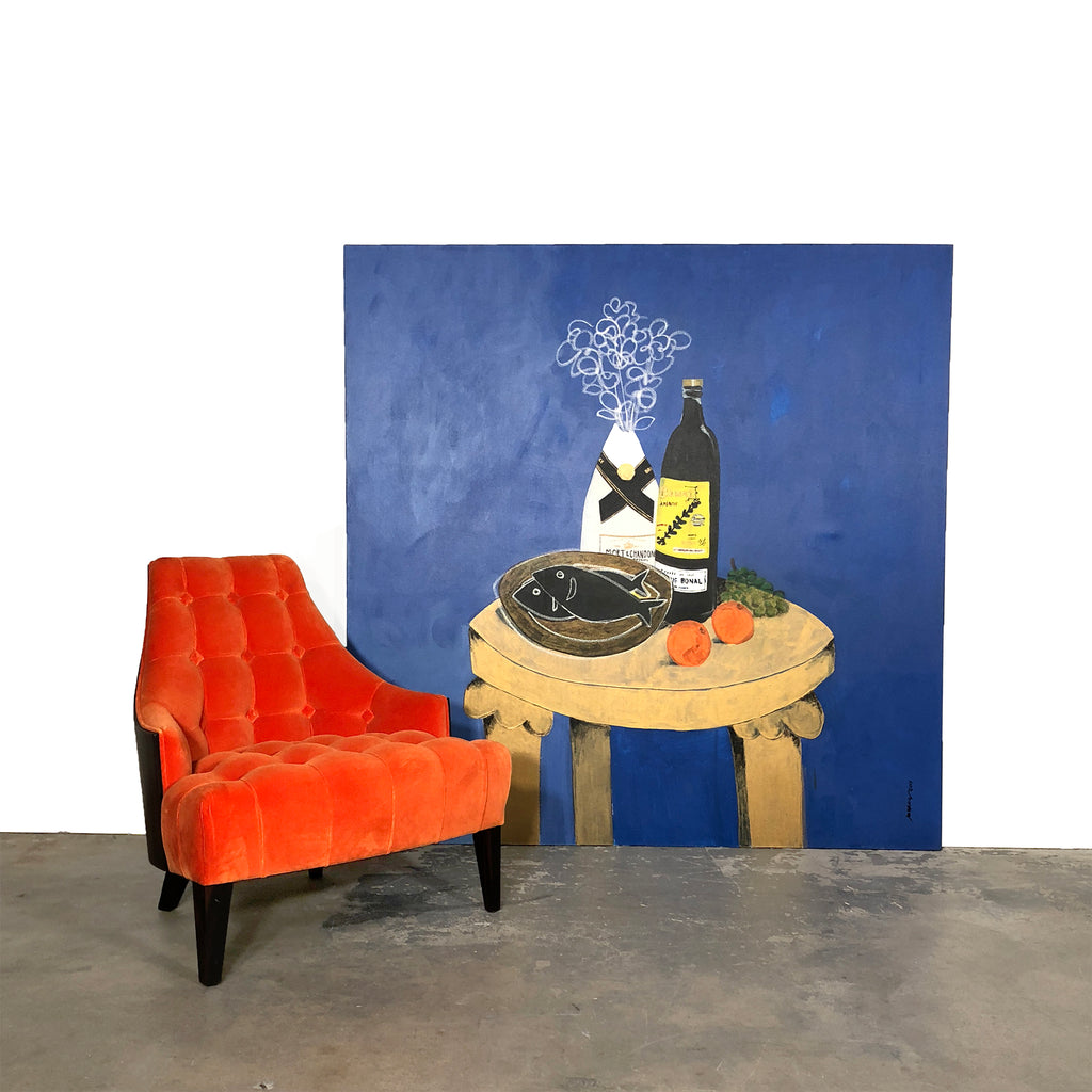 Eloise Orange Lounge Chair, Lounge Chair - Modern Resale