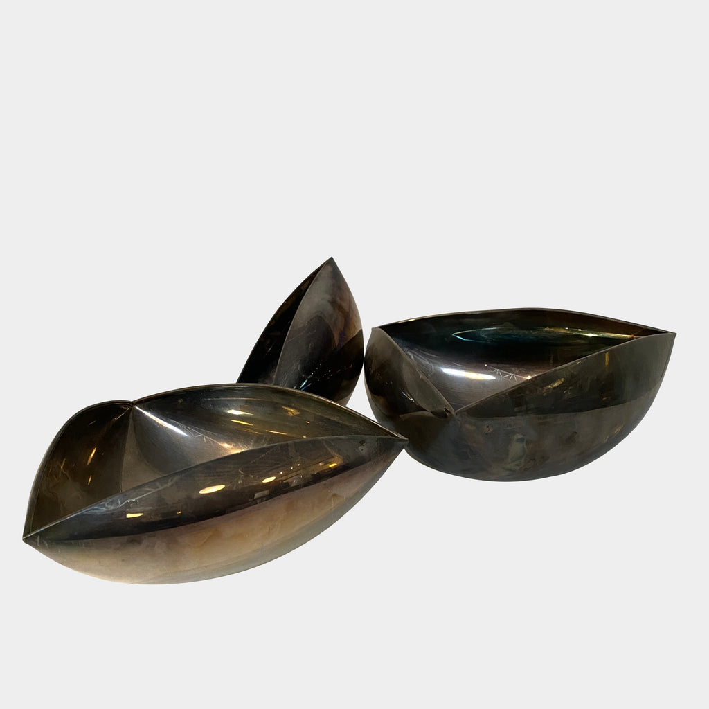 Sterling Silver Triangular Bowls, Decor - Modern Resale