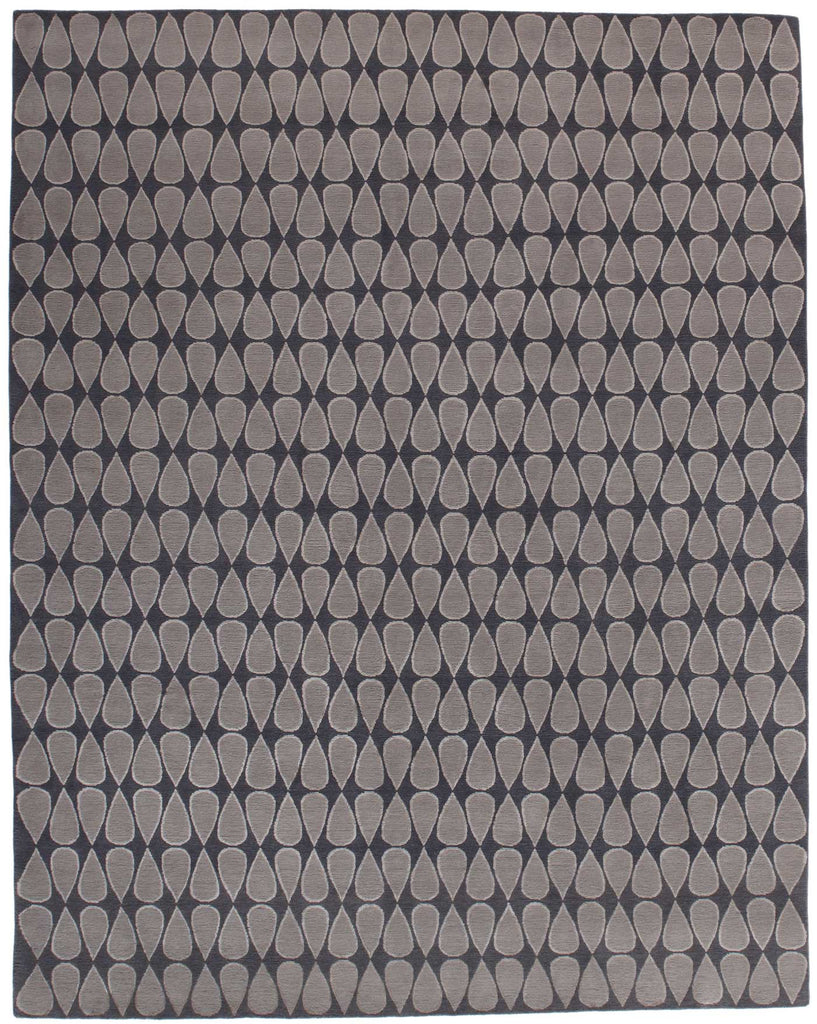 Cloisonne Grey & Green 8'X10' Wool Rug, Rugs - Modern Resale