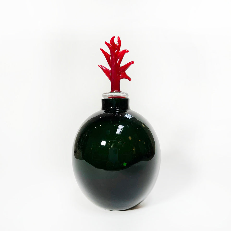 Monofiore Bottle With Red Stopper, Decor - Modern Resale