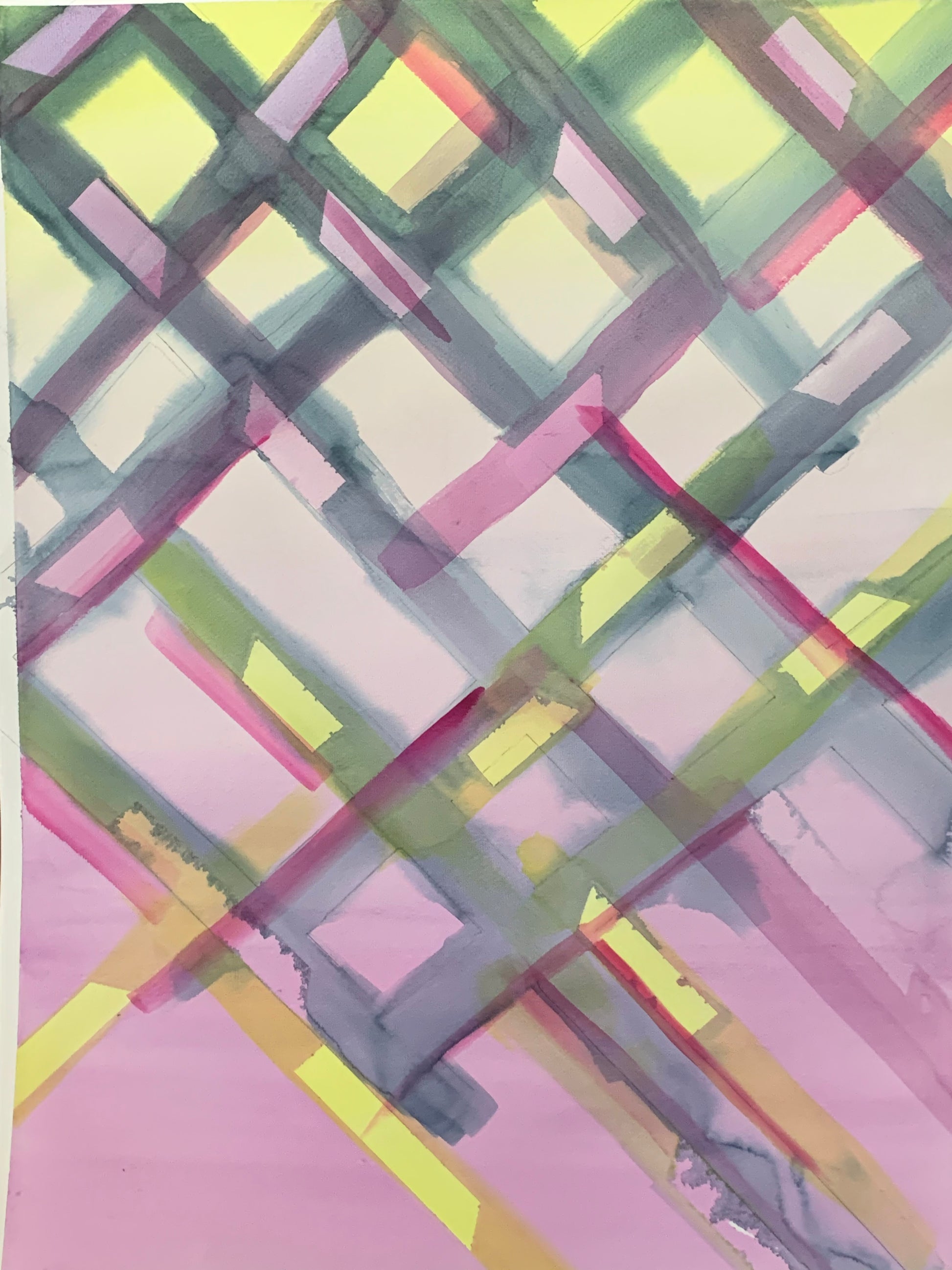 Watercolor: Trellis, Art & Prints - Modern Resale