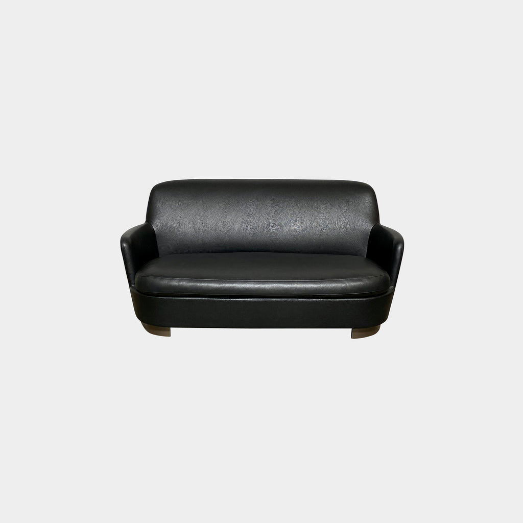 Jacques Black Leather Sofa, Sofas - Modern Resale