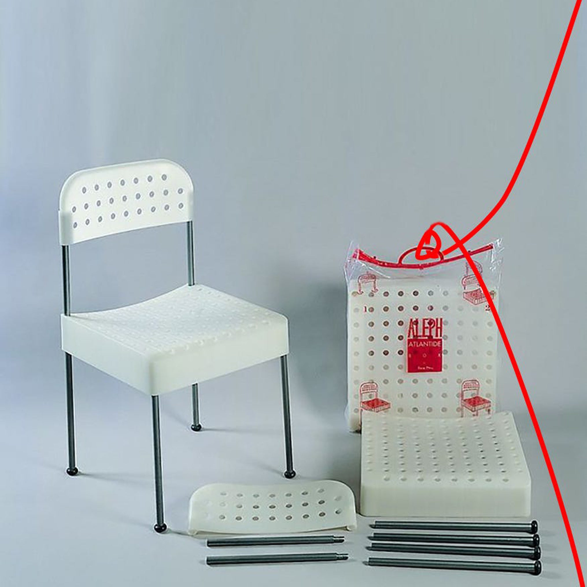 Driade White Mid Century 'Box' Chair by Enzo Mari | LA